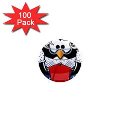 Grandma Penguin 1  Mini Magnets (100 Pack)  by Nexatart