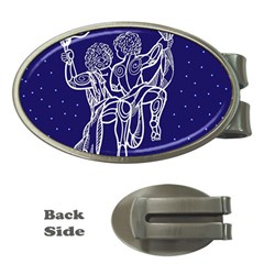 Gemini Zodiac Star Money Clips (oval)  by Mariart