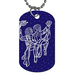 Gemini Zodiac Star Dog Tag (two Sides) by Mariart