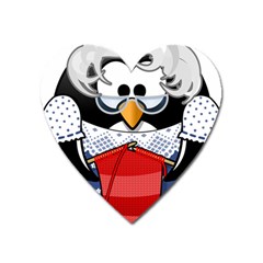 Grandma Penguin Heart Magnet by Nexatart