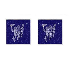 Gemini Zodiac Star Cufflinks (square) by Mariart