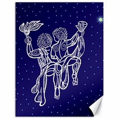 Gemini Zodiac Star Canvas 18  X 24   by Mariart