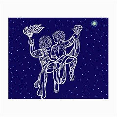 Gemini Zodiac Star Small Glasses Cloth (2-side) by Mariart