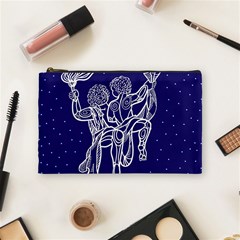 Gemini Zodiac Star Cosmetic Bag (medium)  by Mariart