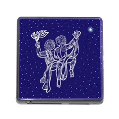 Gemini Zodiac Star Memory Card Reader (square) by Mariart