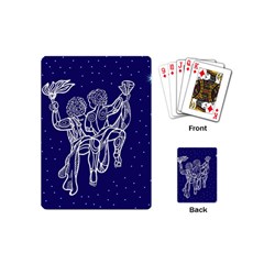 Gemini Zodiac Star Playing Cards (mini)  by Mariart