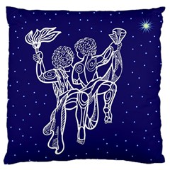 Gemini Zodiac Star Large Cushion Case (one Side) by Mariart