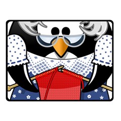 Grandma Penguin Fleece Blanket (small) by Nexatart