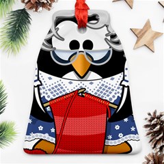 Grandma Penguin Bell Ornament (two Sides) by Nexatart