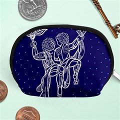 Gemini Zodiac Star Accessory Pouches (medium)  by Mariart