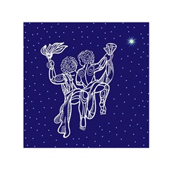 Gemini Zodiac Star Small Satin Scarf (square) by Mariart