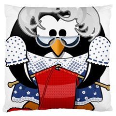 Grandma Penguin Standard Flano Cushion Case (one Side) by Nexatart