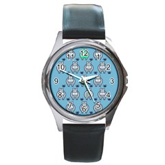 Funny Cow Pattern Round Metal Watch by Nexatart