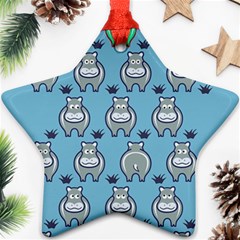 Funny Cow Pattern Ornament (star) by Nexatart