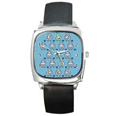 Funny Cow Pattern Square Metal Watch by Nexatart