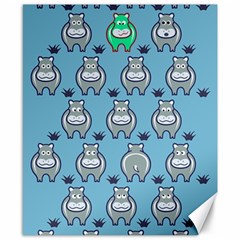 Funny Cow Pattern Canvas 8  X 10  by Nexatart