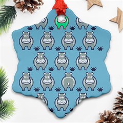 Funny Cow Pattern Ornament (snowflake) by Nexatart