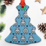 Funny Cow Pattern Christmas Tree Ornament (Two Sides) Back