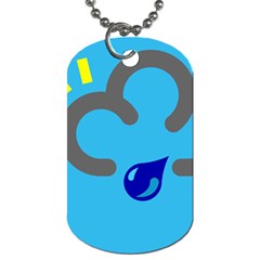 Light Rain Shower Cloud Sun Yellow Blue Sky Dog Tag (two Sides) by Mariart