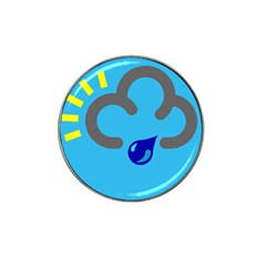 Light Rain Shower Cloud Sun Yellow Blue Sky Hat Clip Ball Marker