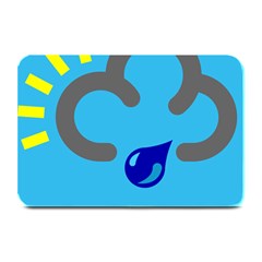 Light Rain Shower Cloud Sun Yellow Blue Sky Plate Mats by Mariart