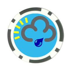 Light Rain Shower Cloud Sun Yellow Blue Sky Poker Chip Card Guard by Mariart