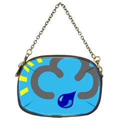 Light Rain Shower Cloud Sun Yellow Blue Sky Chain Purses (two Sides)  by Mariart