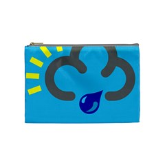 Light Rain Shower Cloud Sun Yellow Blue Sky Cosmetic Bag (medium)  by Mariart