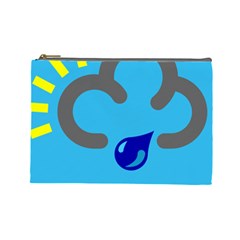 Light Rain Shower Cloud Sun Yellow Blue Sky Cosmetic Bag (large)  by Mariart