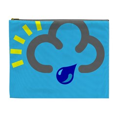 Light Rain Shower Cloud Sun Yellow Blue Sky Cosmetic Bag (xl) by Mariart