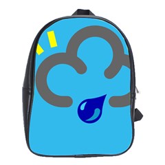 Light Rain Shower Cloud Sun Yellow Blue Sky School Bags(large)  by Mariart