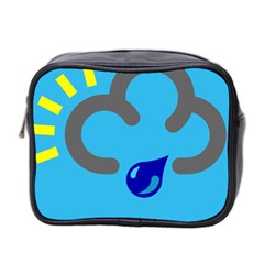 Light Rain Shower Cloud Sun Yellow Blue Sky Mini Toiletries Bag 2-side by Mariart