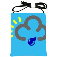 Light Rain Shower Cloud Sun Yellow Blue Sky Shoulder Sling Bags by Mariart