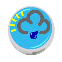 Light Rain Shower Cloud Sun Yellow Blue Sky 4-port Usb Hub (one Side) by Mariart