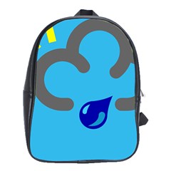 Light Rain Shower Cloud Sun Yellow Blue Sky School Bags (xl)  by Mariart