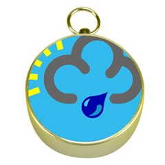 Light Rain Shower Cloud Sun Yellow Blue Sky Gold Compasses