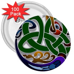 Celtic Ornament 3  Buttons (100 Pack)  by Nexatart