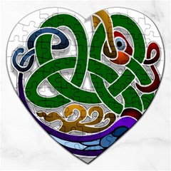 Celtic Ornament Jigsaw Puzzle (heart) by Nexatart