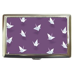 Goose Swan Animals Birl Origami Papper White Purple Cigarette Money Cases by Mariart