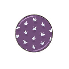 Goose Swan Animals Birl Origami Papper White Purple Hat Clip Ball Marker (10 Pack) by Mariart