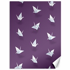 Goose Swan Animals Birl Origami Papper White Purple Canvas 36  X 48   by Mariart