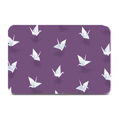 Goose Swan Animals Birl Origami Papper White Purple Plate Mats by Mariart