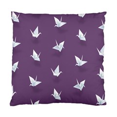 Goose Swan Animals Birl Origami Papper White Purple Standard Cushion Case (two Sides) by Mariart