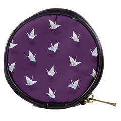 Goose Swan Animals Birl Origami Papper White Purple Mini Makeup Bags