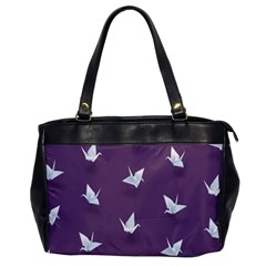 Goose Swan Animals Birl Origami Papper White Purple Office Handbags by Mariart