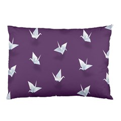 Goose Swan Animals Birl Origami Papper White Purple Pillow Case (two Sides) by Mariart