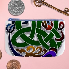 Celtic Ornament Large Coin Purse by Nexatart