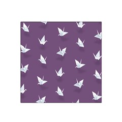 Goose Swan Animals Birl Origami Papper White Purple Satin Bandana Scarf by Mariart