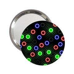 Neons Couleurs Circle Light Green Red Line 2 25  Handbag Mirrors by Mariart