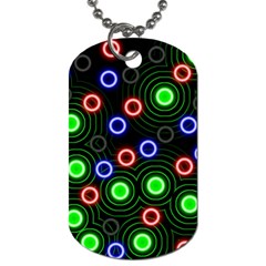 Neons Couleurs Circle Light Green Red Line Dog Tag (one Side) by Mariart